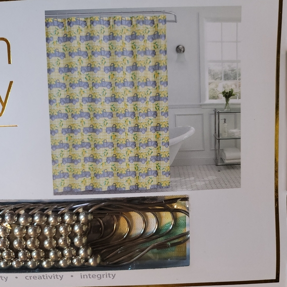 Deborah Connolly Lemons on a Truck Shower Curtain - Picture 2 of 5